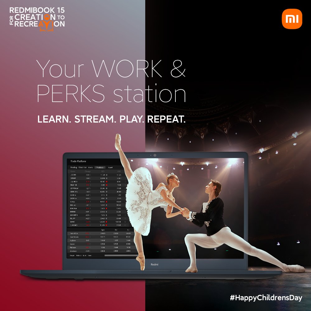 RedmiIndia's tweet photo. This #ChildrensDay, #SuperStartLife of your child with #RedmiBook Series starting at ₹39,499.

For Dreamers to create new possibilities,🚀
For Content Viewers to enjoy new probabilities!💃🎤

#ForCreationToRecreation

Enjoy a special surprise today⬇️
https://t.co/mbQaQxazyD https://t.co/RG7bqdI5mx