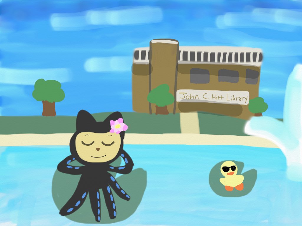 creamcakex's tweet photo. Chilling after Knight Hacks and spirit splash! @GitHubEducation @MLHacks #MyOctocat #KH2021 https://t.co/4rFEhxu06O