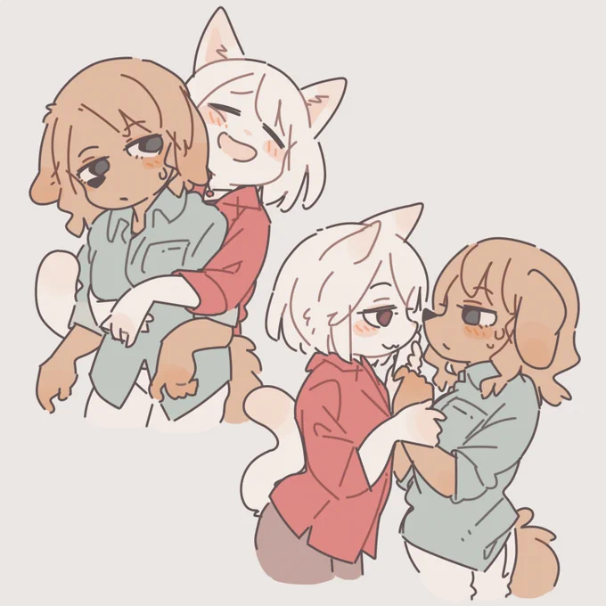 いぬ先輩と後輩ねこ 