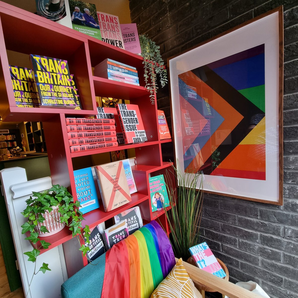 QueerLitUK's tweet photo. We've had a beautiful window update for #TransAwarenessWeek
If you're looking to learn more about the T in our community. We have over 220 #Trans focused books right here.
NOW is the time to educate ourselves.
https://t.co/80OX3KQjCV https://t.co/sNgcczWJ2F