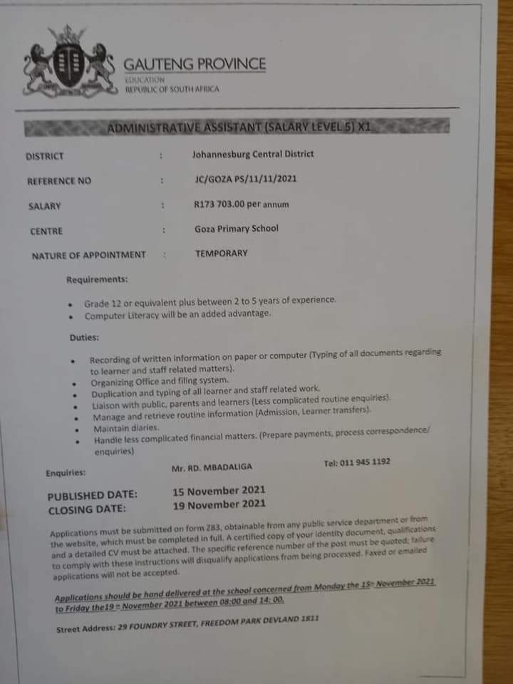 focusisfuture's tweet photo. ATTENTION: JOB OPPORTUNITIES ❗❗❗

Refer To Flyers Below For More Information 👇👇

#focusisfuture #JobSeekersSA #november2021jobs #noticeme https://t.co/auX2ycG01r
