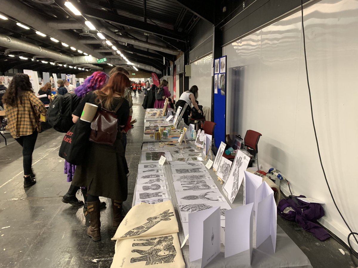Lots of interest in our Second Year Illustration Students work all of yesterday! 

Looking forward to another exciting day at #thoughtbubble2021 in Harrogate! ✨