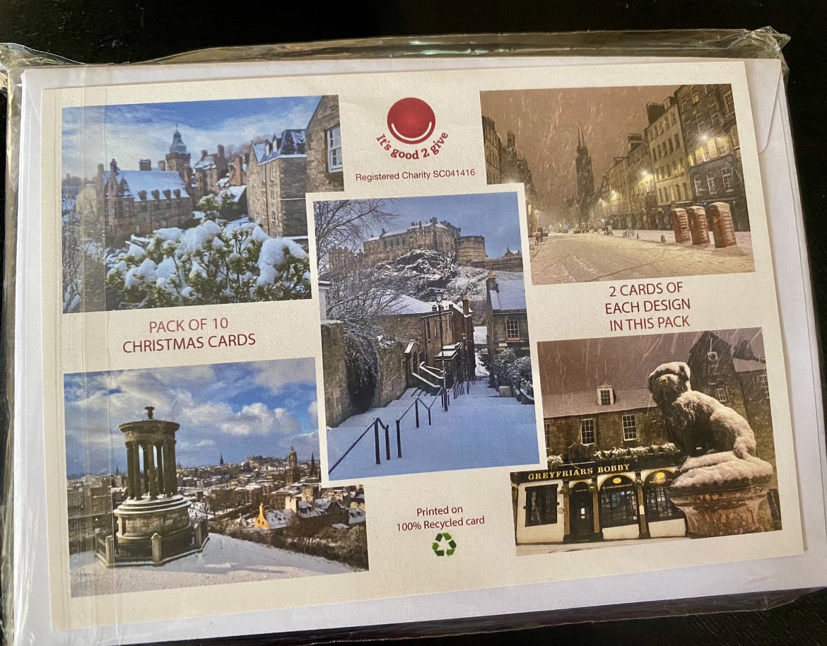 *CHARITY CARDS NOW AVAILABLE* All profits to @itsgood2give (children’s cancer charity). Order by emailing Carla@itsgood2give.co.uk 5 designs, 2 of each at £4 a pack. #Edinburgh #Edinburghsnow