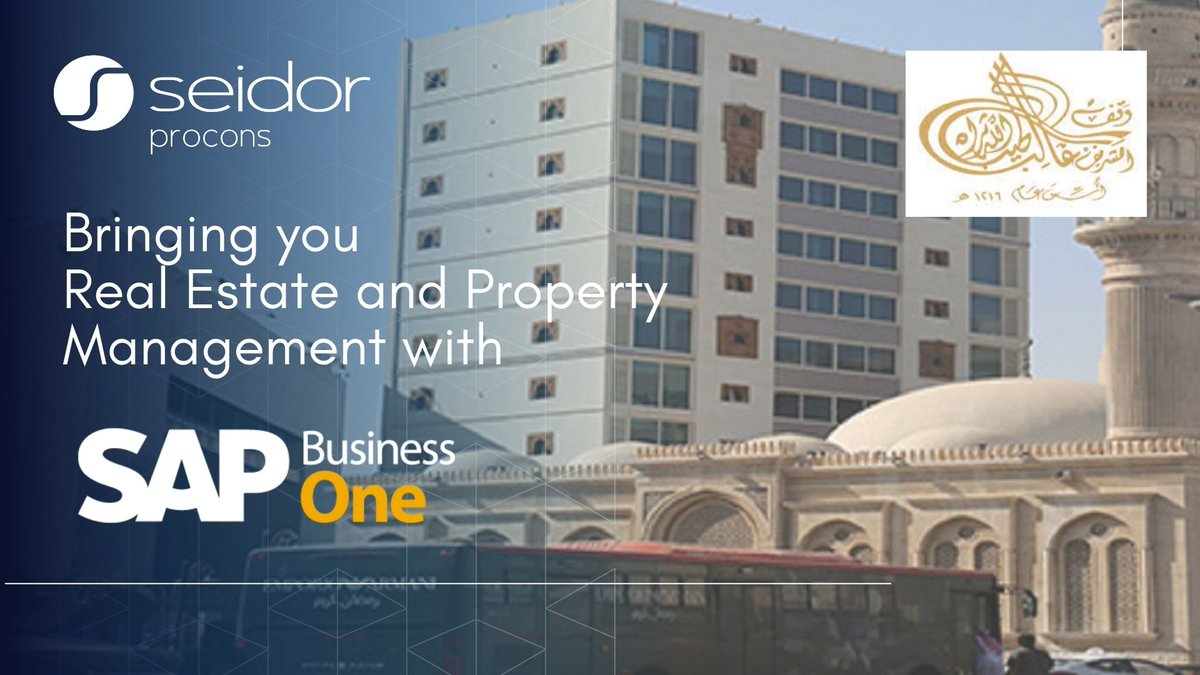 SEIDORONE's tweet image. Sharif Ghalib Endowment, one of the honored Endowments in KSA, has entrusted #SeidorProcons to implement #SAPBusinessOne with Seidor #Property Management Add-On Solution. SAP Business One will help Sharif Ghalib Endowment to manage its internal records &amp;amp; processes efficiently.
