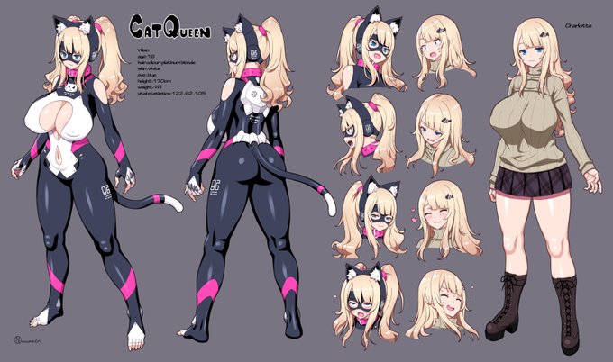 Skebでリクエストいただいた、助太刀さん @sukedachi1 のオリジナルヴィラン『キャットクイーン』です。 