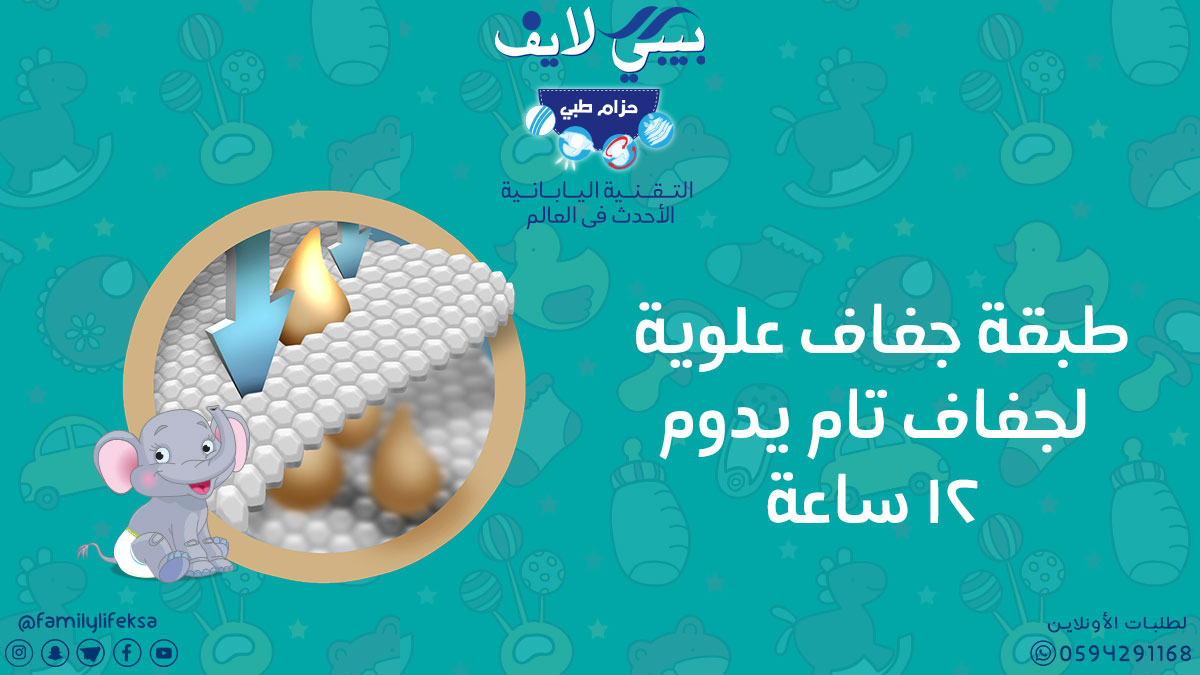 FamilyLife_KSA's tweet photo. بيبى لايف الحزام الطبى يضمن لطفلك ١٢ ساعة جغاف تام لليلة هادئة 😴💤💤💤
بيبى لايف الحزام الطبى بالتقنية اليابانية الاحدث في العالم الذى يساعد الطفل على المشى المبكر .
#بيبي_لايف
#حفاضات_أطفال
#حفاضات_أطفال_كلوت
#حفاضات #حفاظ #السعوديه https://t.co/oRH9czzCwh