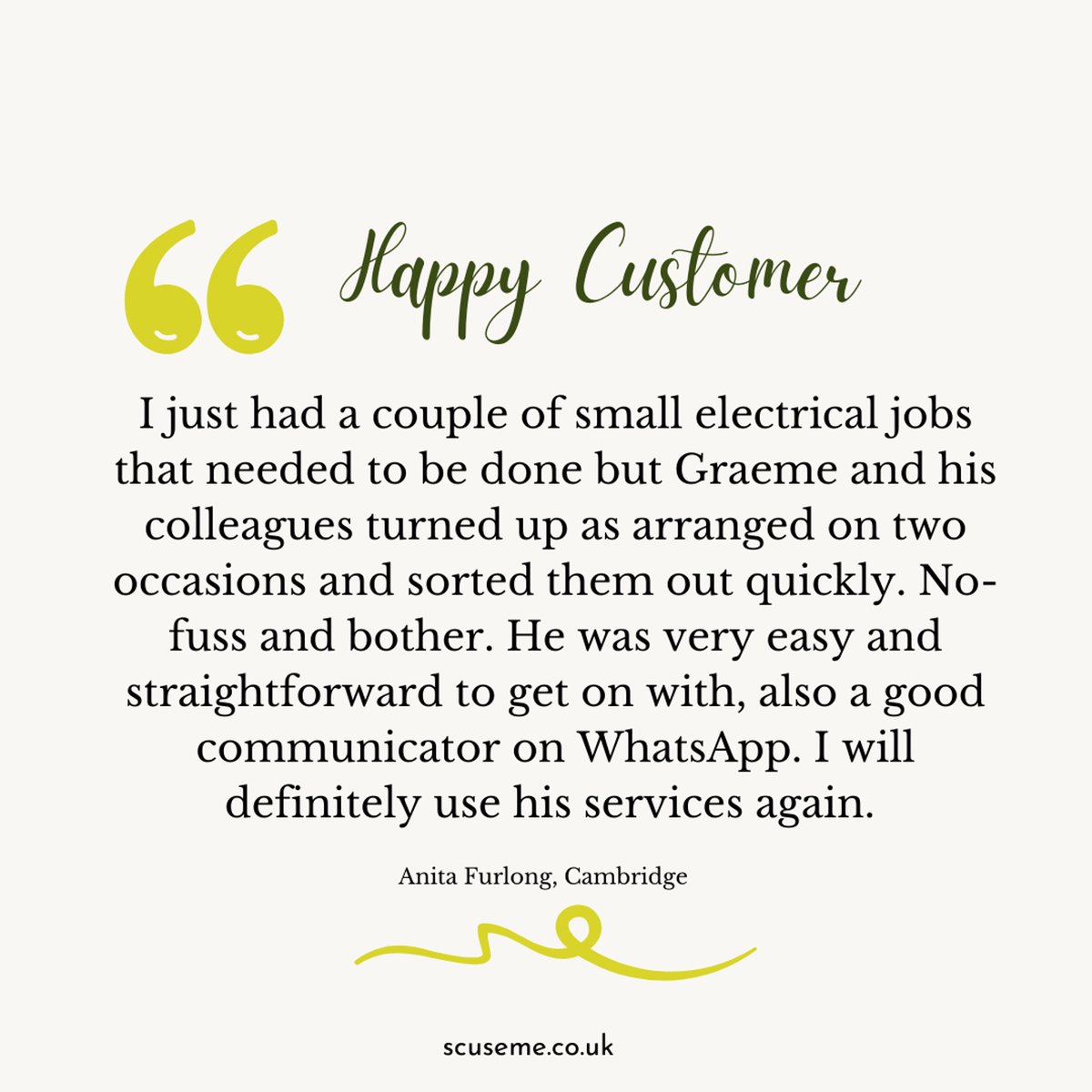 How lovely to receive this testimonial from Anita as we're so proud of our reviews ⭐

If you need help with any #HomeImprovement project, do get in touch as we'd love to help. We cover Cambridge and surrounding areas. bit.ly/2HsT0va

Have a nice Sunday
