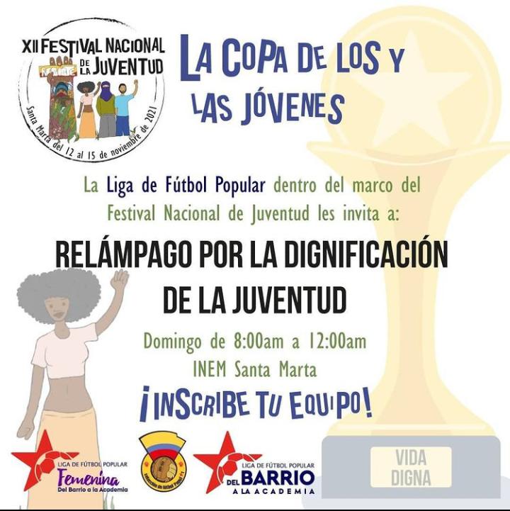 popular_liga's tweet photo. ¡Es hoooy! 🥳

🎉⚽ Nos vemos en este relampago por la dignificación de la juventud 🎊⚽

Le apostamos a los espacios de construcción colectiva de los y las jóvenes. 

#FútbolParaLaVidaDigna #LaLigaEsJuventud https://t.co/0aRDC4k5Cu