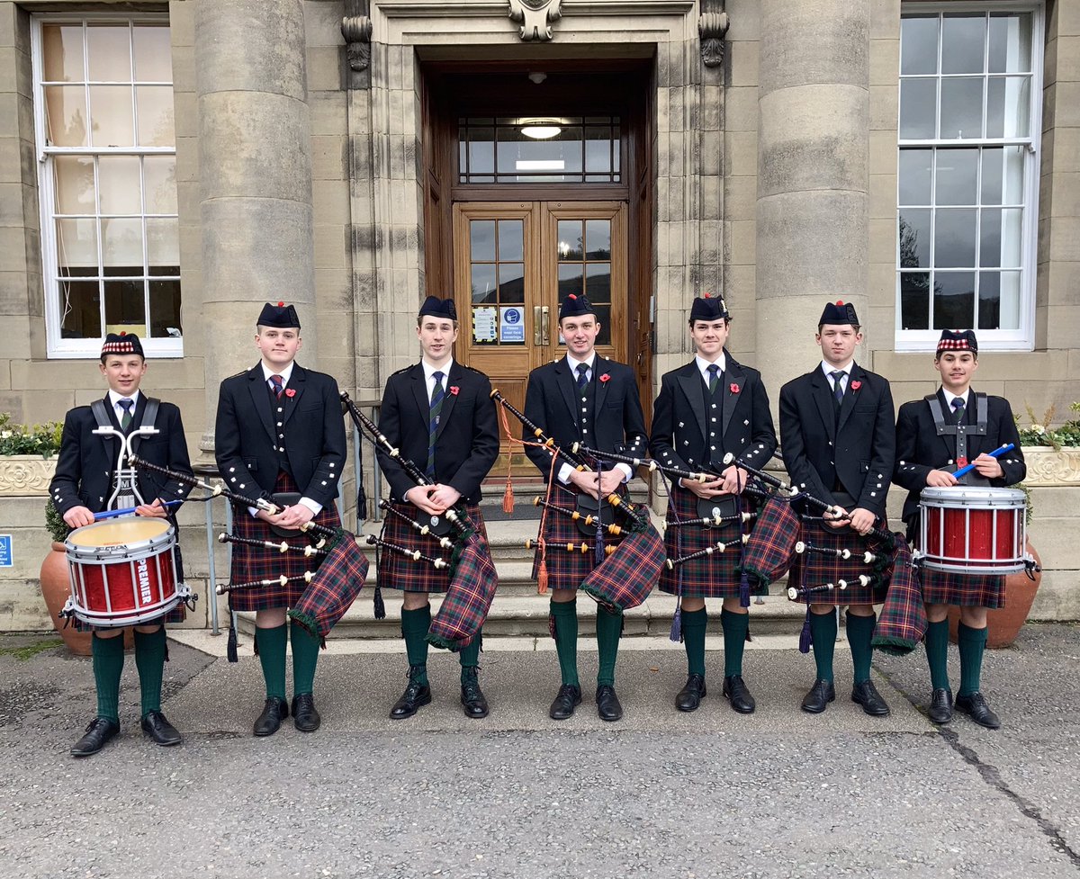 #WeWillRememberThem  

Today we have attended our fantastic annual #RemembranceDay2021  Service. 

Here are the Laidlaw boys who played in the School Pipe and drums Band. They played brilliantly in a very poignant and moving service. #LestWeForget  

<a href="/MerchiNews/">Merchiston News</a> <a href="/poppyscotland/">Poppyscotland</a>