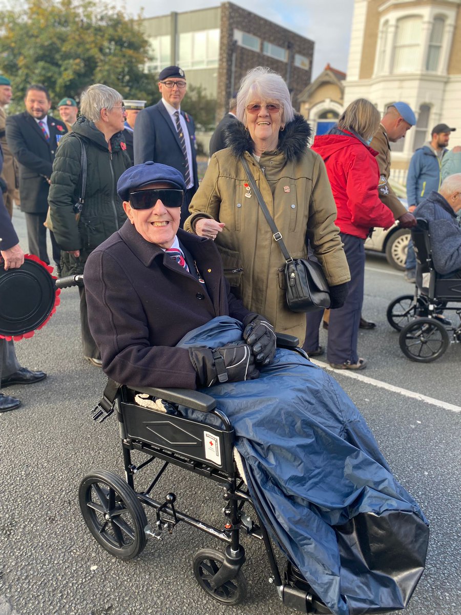 BlindVeterans's tweet photo. A few more photos of our lovely #blind #veterans at the #Remembrance service in Wales.

#RemembranceSunday https://t.co/ZqOEGMFGYG