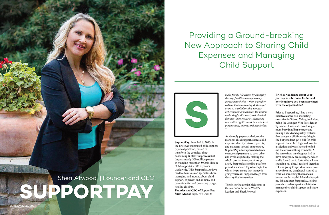worlds_leaders's tweet photo. Sheri Atwood, Founder & CEO of SupportPay, featured in our latest edition, "World's Top 05 #POS Tech Solution Providers, 2021".
Digital Link: https://t.co/8v4lCjYkLV
#supportpay #childsupport #ConsumerSoftware #FinancialServices #CloudApplication #Billpayment #FamilyLaw https://t.co/hG0X6yKP8C