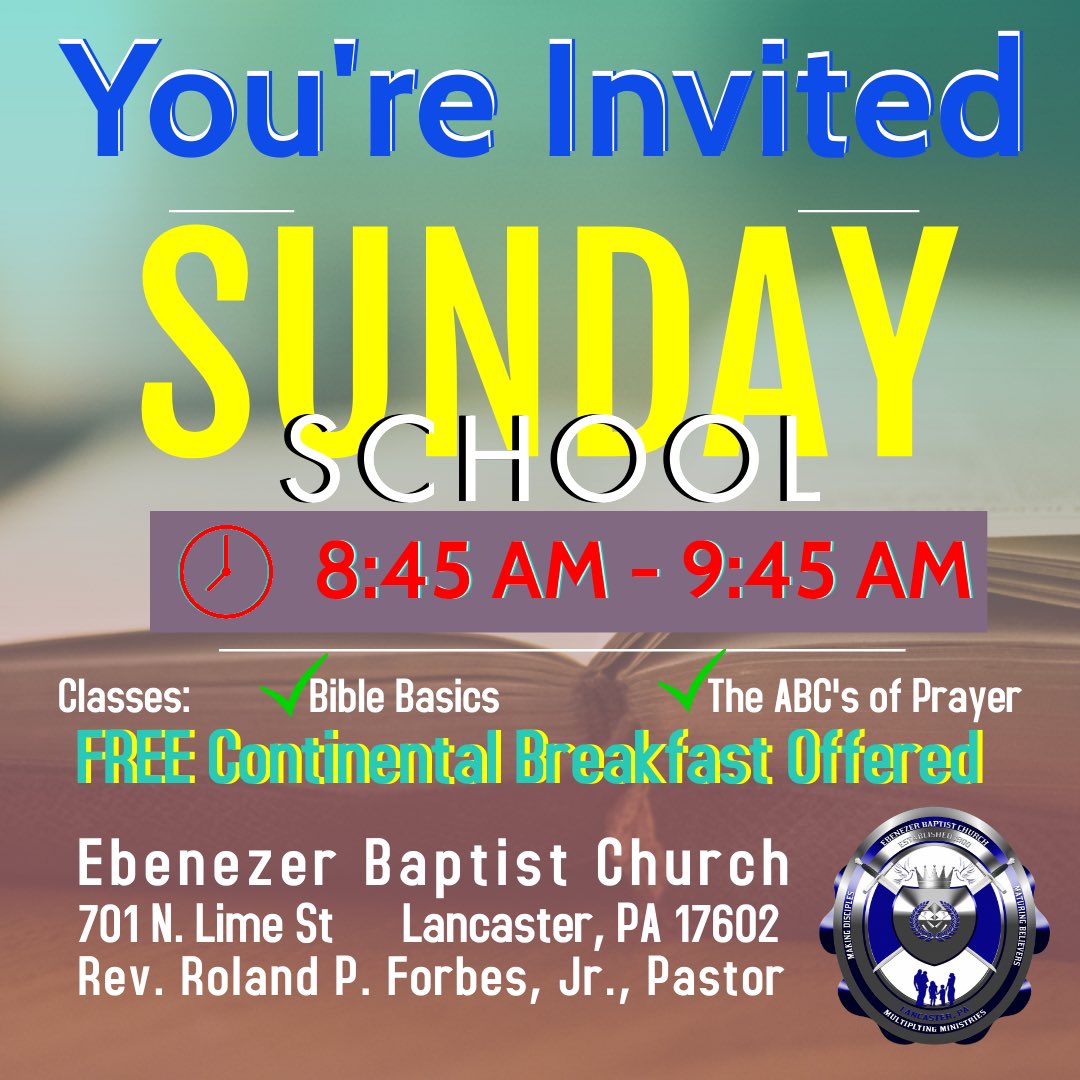 ebclanc's tweet photo. Be our guest for Worship this morning with special guest preacher Rev. Dr. Louis A. Butcher, Jr. in-person or virtual but don’t miss it. See y’all at 8:45a for Sunday School and 10a for Worship. #ebclanc #sundaysareforchurch #sundayschool https://t.co/Wwf9nYJoT0