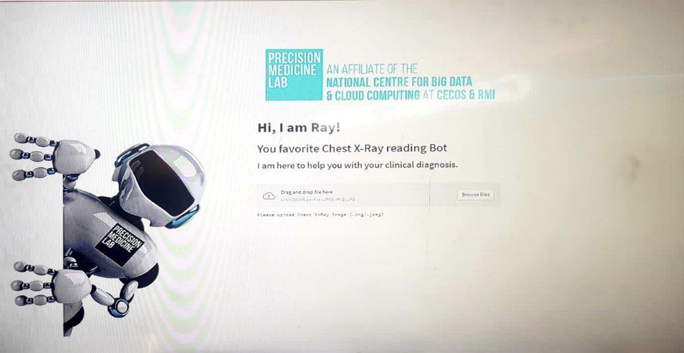pmlabpk's tweet image. Come meet our newest labber #Ray, the chest X-Ray reading bot, at Day2 of #DYS21 💥