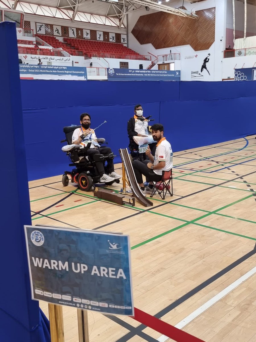 sachinchamaria's tweet photo. A proud moment. Representing India in 7th Fazza International Boccia Championship Dubai 2021 World Boccia Asia-Oceania Regional Championship. #India #Boccia #BisFed #Sports #Dubai #WorldBoccia @narendramodi @amitabhk87 @BISFed @bocciaindia @PMOIndia @anuragthakur8 https://t.co/NFuzXYdHiK