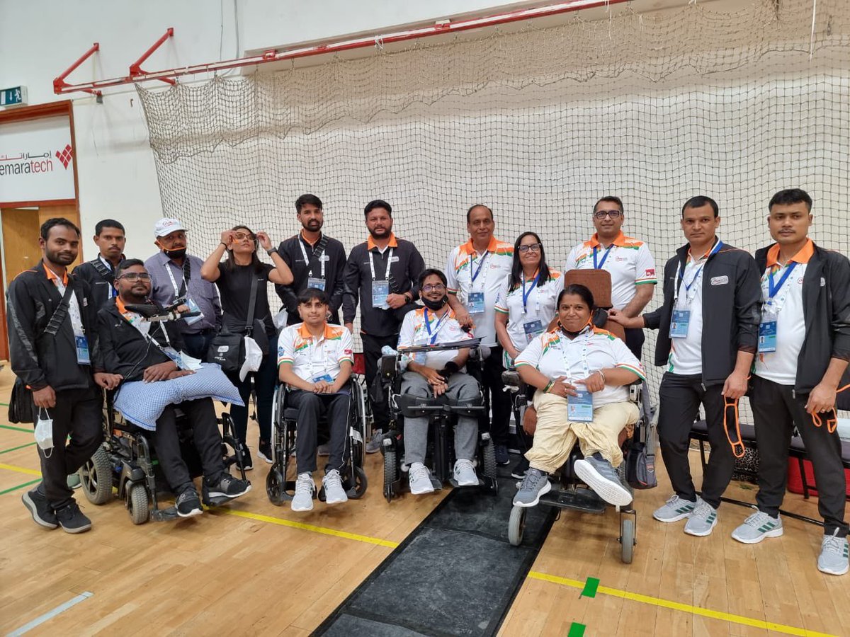 sachinchamaria's tweet photo. A proud moment. Representing India in 7th Fazza International Boccia Championship Dubai 2021 World Boccia Asia-Oceania Regional Championship. #India #Boccia #BisFed #Sports #Dubai #WorldBoccia @narendramodi @amitabhk87 @BISFed @bocciaindia @PMOIndia @anuragthakur8 https://t.co/NFuzXYdHiK