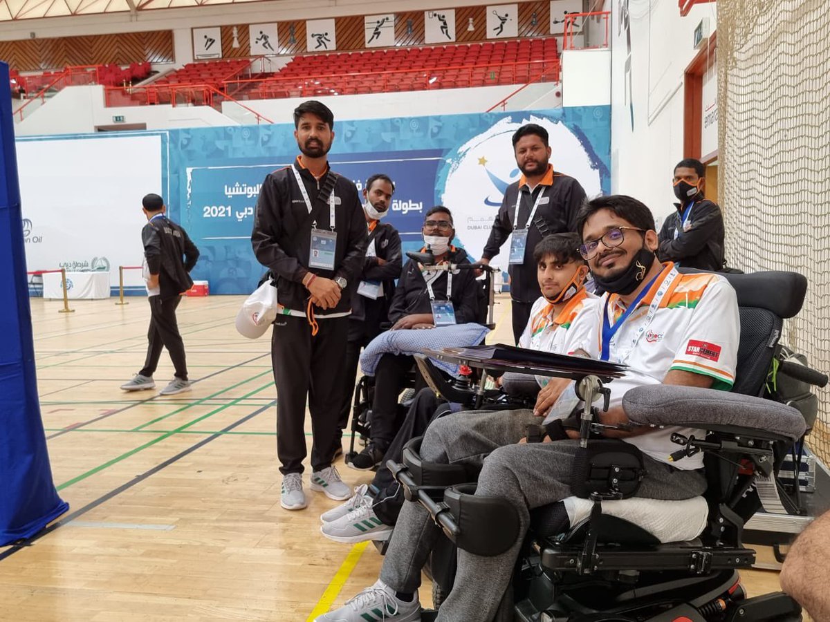 sachinchamaria's tweet photo. A proud moment. Representing India in 7th Fazza International Boccia Championship Dubai 2021 World Boccia Asia-Oceania Regional Championship. #India #Boccia #BisFed #Sports #Dubai #WorldBoccia @narendramodi @amitabhk87 @BISFed @bocciaindia @PMOIndia @anuragthakur8 https://t.co/NFuzXYdHiK
