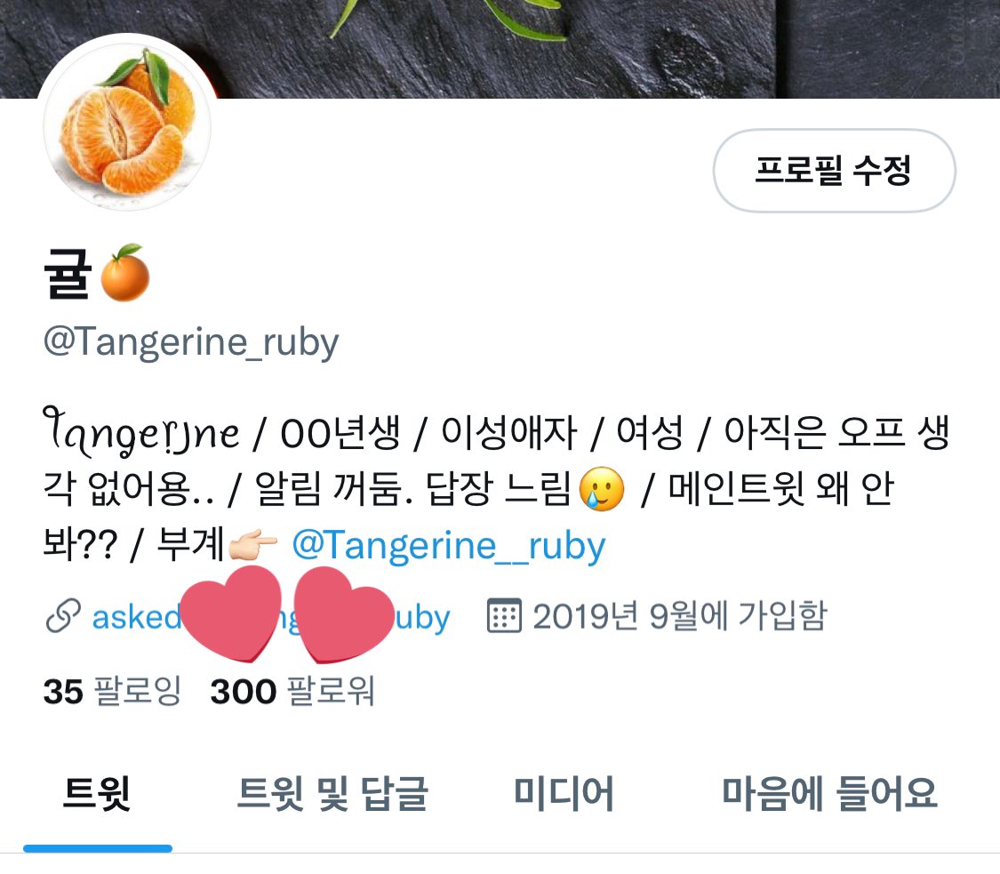 Tangerine_ruby's tweet photo. 300팔 기념하려 잠깐 왔어용🍊
그럼 전 또 현생 살러..🏃🏻‍♀️ https://t.co/LRoci6A5sg