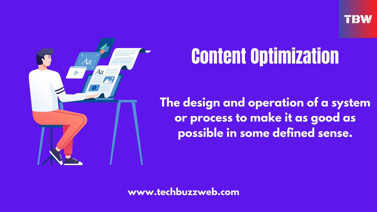 TechbuzzwebT's tweet image. @TechbuzzwebT #contentoptimization
Get recommendations on optimizing your content to drive more organic traffic
visit: techbuzzweb.com
#content #contentwriting #contentmarketingstrategy #SEO #seocontent #socialmediamarketer