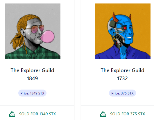 ArtOnStacks's tweet photo. GM & Happy Sunday Everyone! π€©
#SHAPES more than doubled in volume since our last update, now at 1.3K in volume and floor at 45STX!
ONLY 31 @funkydonuts_nft LEFT for minting!
68K in volume for #TheExplorerGuild and #1849 SOLD for 1349STX!
More at https://t.co/8ATS8V19OK π₯ https://t.co/5yTnuB0ypA