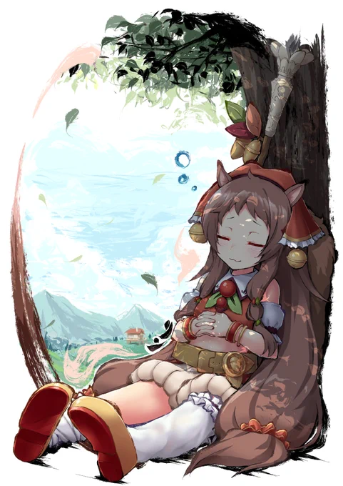 「……すぴー」
#プリコネR #プリコネ #リン 