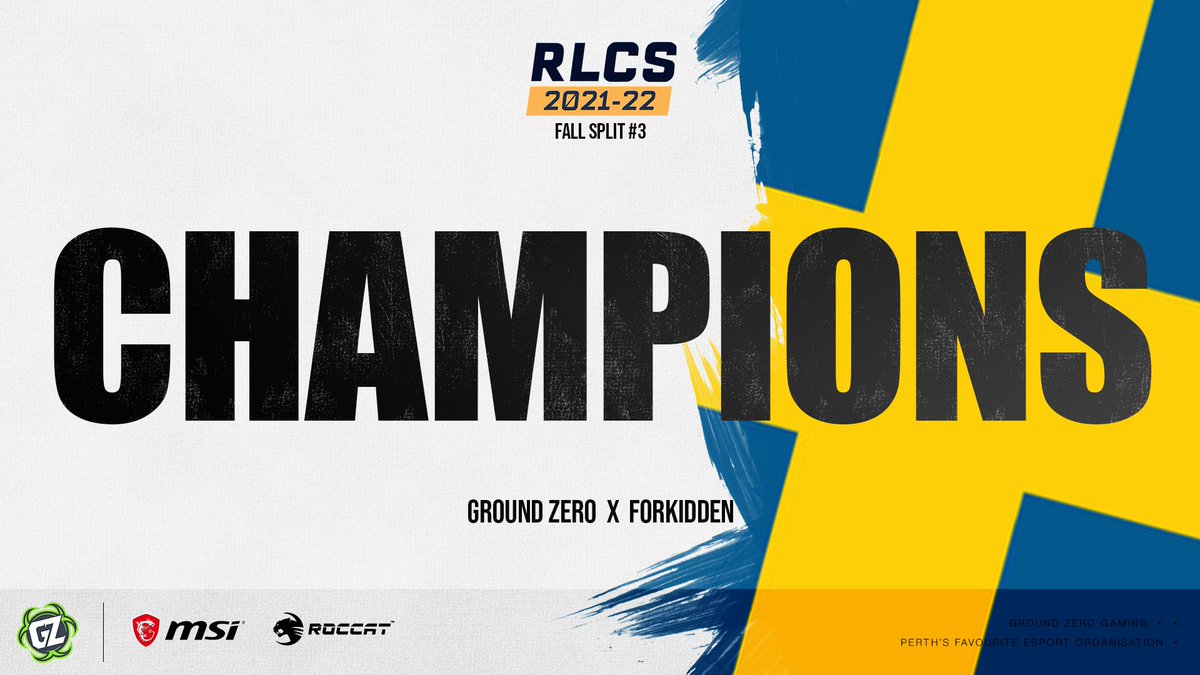 GroundZeroOCE's tweet photo. WE ARE YOUR FALL SPLIT #3 CHAMPIONS !!!

Congratulations to the team as they conquer the Oceanic region and become first seed for the #RLCS Fall Major! 

👑 @TorsosRL 
👑 @ExpressRL_ 
👑 @AmphisR 
👑 @JimmahRL https://t.co/pZNRYnE8cx
