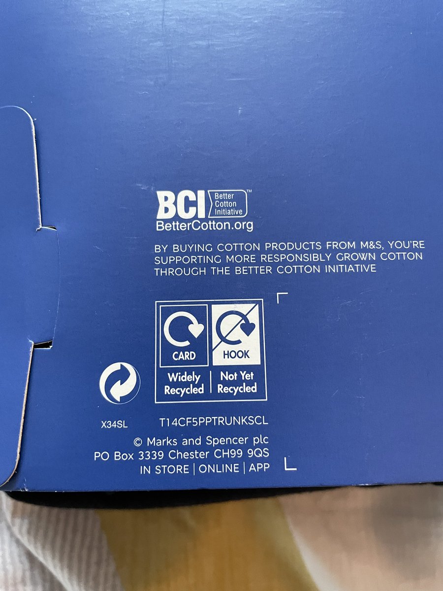 timowen001's tweet photo. Hey @marksandspencer Your mens trunks have a #singleuse #plastic hook on them. If you removed the plastic hook and cut a hole for the shelving adapter you could save £ks on plastic annually and help the planet. #makegretasmile. #notaCOPout https://t.co/PnrFxDngJe