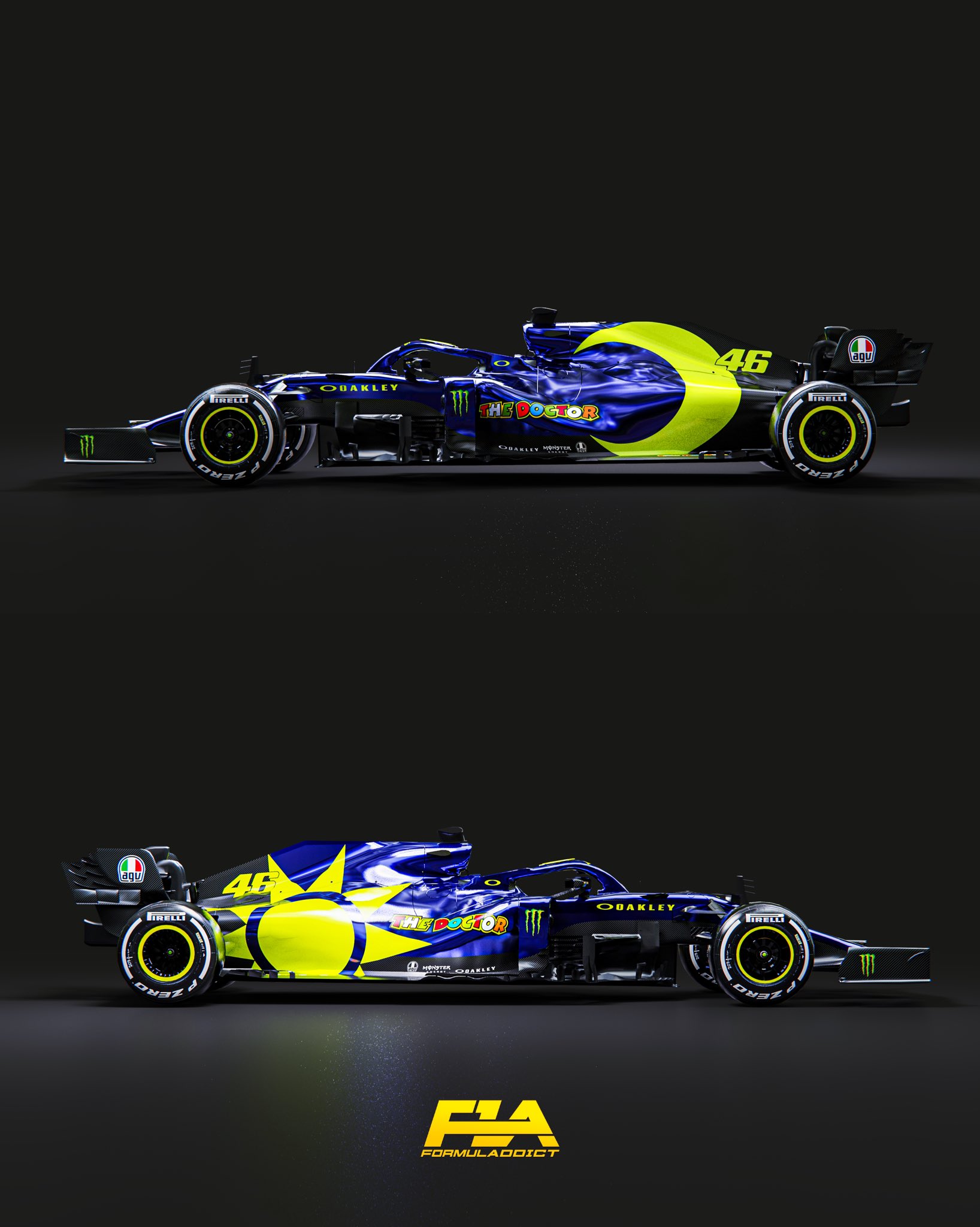 FORMULA ADDICT on X: the legend Valentino Rossi will start his last MotoGP race ❤️ #GrazieVale What do you think about the F1 livery we've done for Rossi's last https://t.co/2477QmMaZ9" /