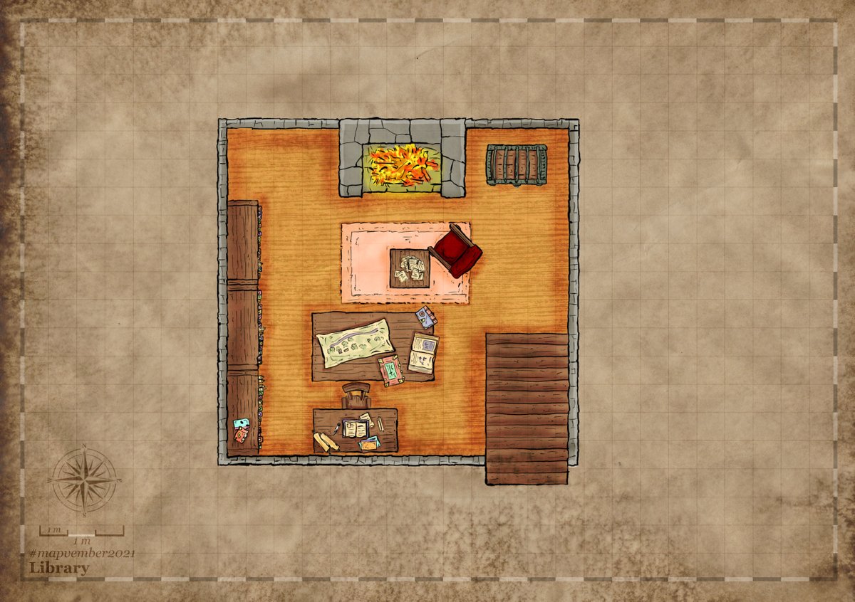 #mapvember2021 - 11 Library #mapvember #map