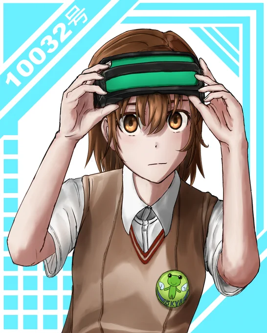 #今月描いた絵を晒そう #とある科学の超電磁砲 
御坂妹(高校生) 