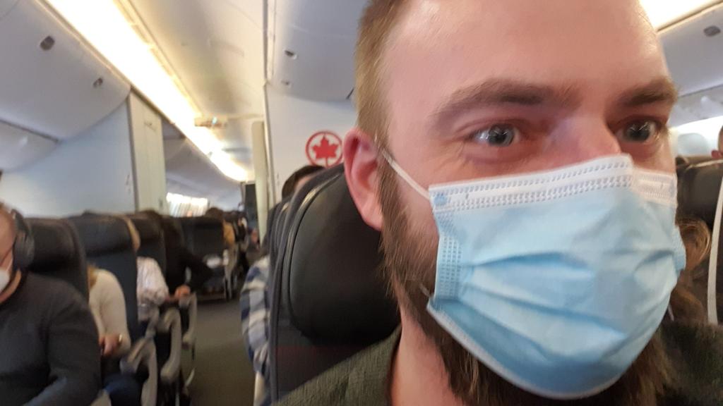 Waiting to take off... exited to be start #GBIPMarineRobotics. First time out of the country for me too since covid and first time to #Canada