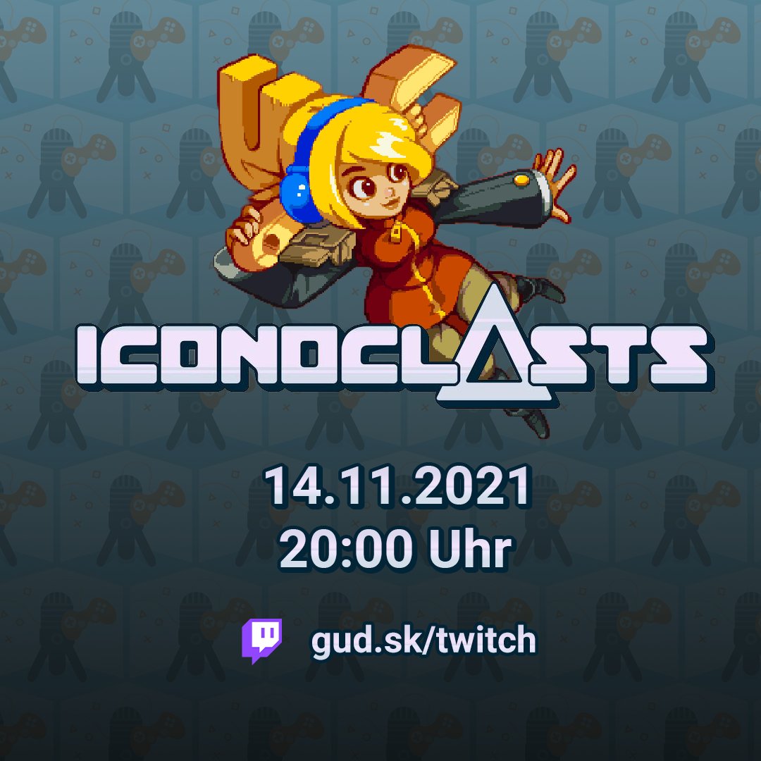 Und weiter geht es! 
<a href="/bafh666/">@BAfH666@mastodon.cloud</a> spielt heute ab 20:00Uhr #Iconoclasts gud.sk/twitch
#Twitch #stream #metroidvania