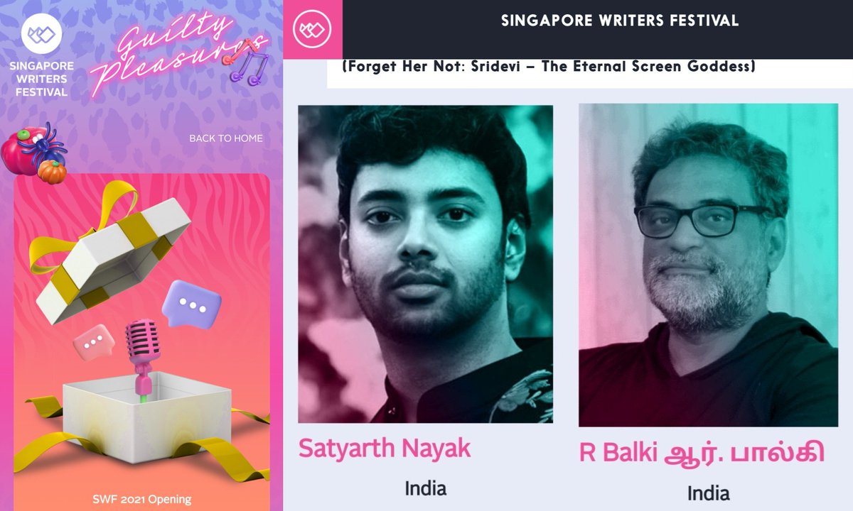 Satyarth Nayak (@satyarthnayak) on Twitter photo Fantastic session today along with R.Balki at the Singapore Writers Festival 2021 where we discussed the legendary Sridevi and my biography of hers. <a href="/sgwritersfest/">SWF 🤖 #DIDNOTSEETHISCOMING</a> <a href="/SrideviBKapoor/">SRIDEVI BONEY KAPOOR</a> Fantastic session today along with R.Balki at the Singapore Writers Festival 2021 where we discussed the legendary Sridevi and my biography of hers. <a href="/sgwritersfest/">SWF 🤖 #DIDNOTSEETHISCOMING</a> <a href="/SrideviBKapoor/">SRIDEVI BONEY KAPOOR</a>