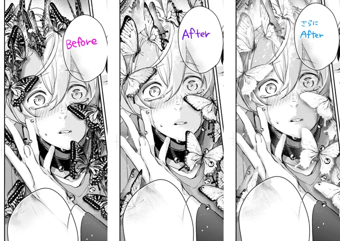デジタルで絵を描くって引き算なんだなぁ～と思いましたマル
(コミックス修正作業) 