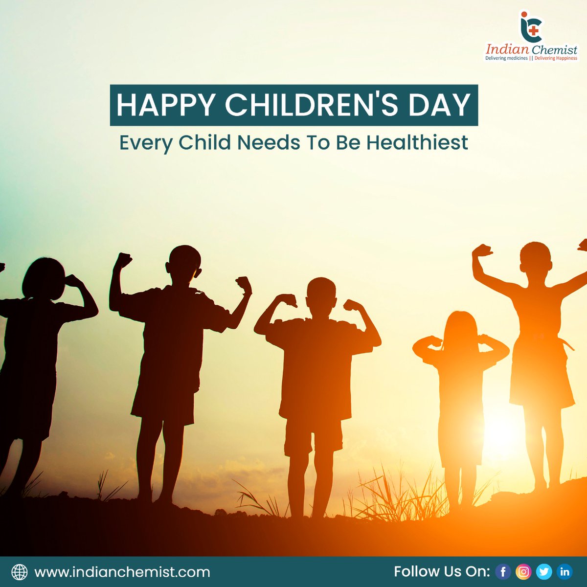 ic4you_india's tweet photo. Your child’s health is more important than anything. Every child needs to be healthiest.
Happy Children’s Day.
#indianchemist #happychildrensday #childhoodmemories #worlddiabetesday #memories #onlineshop https://t.co/VxbXDhy7Rb