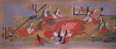 『酒呑童子』を知ってますか?
源頼光と家来たちが、酒呑童子という鬼神を退治する伝説を題材にした物語。この話はなんと春画の題材になっている。本来は頼光らが酒呑童子を巧みに安心させ、酒を飲ませ酔い潰す場面も、春画版だと酒呑童子は女体化し、美しく艶やかに寝息を立てている。 