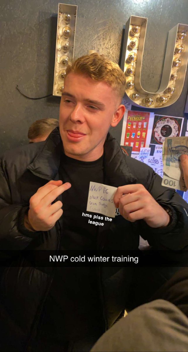 NEVWPFC's tweet photo. NWP FC.
(zoom in on the note)

Leaving a mark in Gdańsk #NWPFC #WEAREMASSIVE #HMSPISSTHELEAGUE https://t.co/hTWZpr6D36