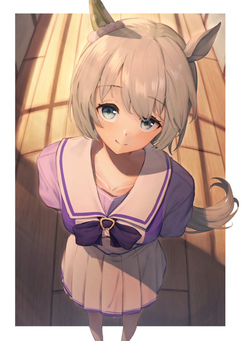 「short hair summer uniform」 illustration images(Popular)