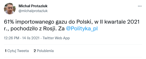 O tym, że ten kontrakt obowiązuje do końca 2022 r., a Baltic Pipe jest nadal w budowie, to się "panu z onetu" nie zmieściło z powodu tego, że nie weszło.