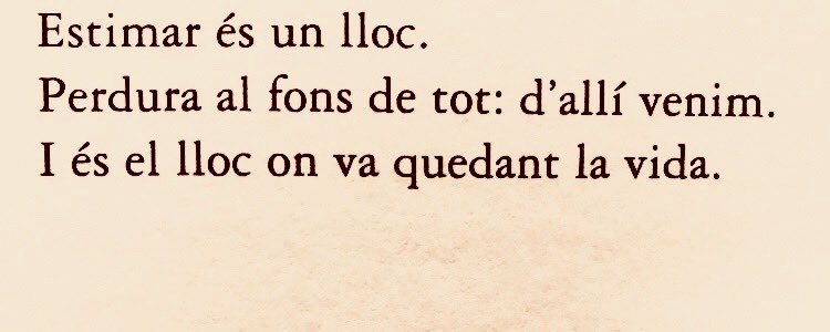 AlmelaVicent's tweet photo. Joan Margarit, Des d'on tornar a estimar. https://t.co/27lTb6LRTY