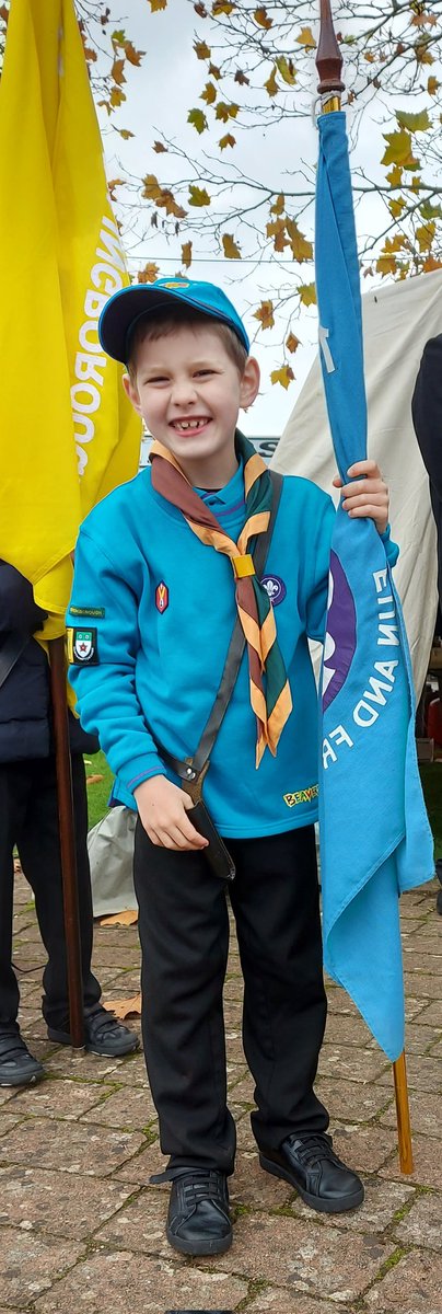 Proud mum moment as George got to carry the flag for the beavers for the rememberance parade. <a href="/year3ijs/">year3ijs</a> <a href="/MrGarley/">Mr Garley</a> <a href="/INISMrsMarshall/">Mrs Marshall</a>