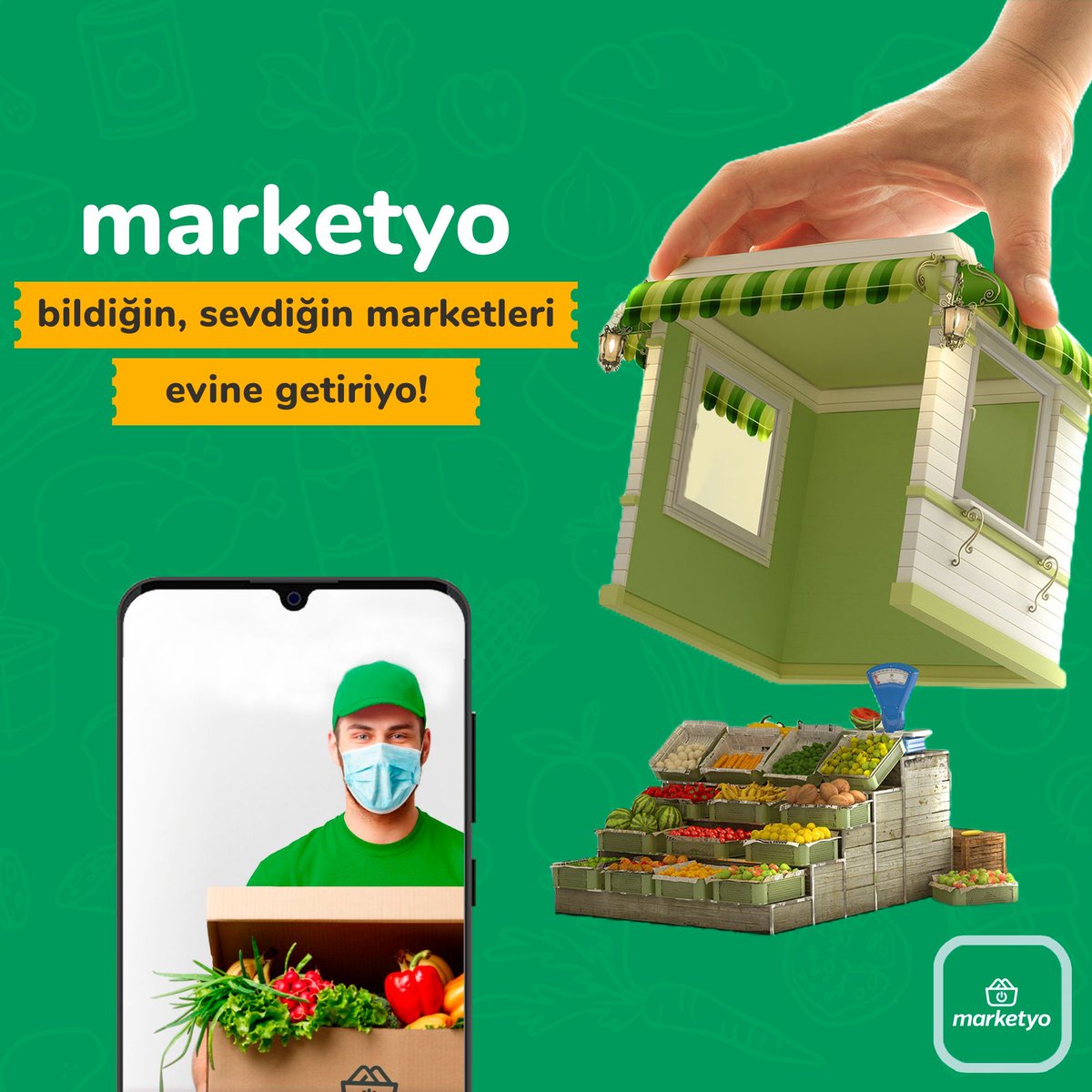 Marketyo’yu hemen indir, bölgende hizmet veren lokal marketlerden istediğini seç ve güvenle market alışverişlerini yap!
#Marketyo #BildiginMarket