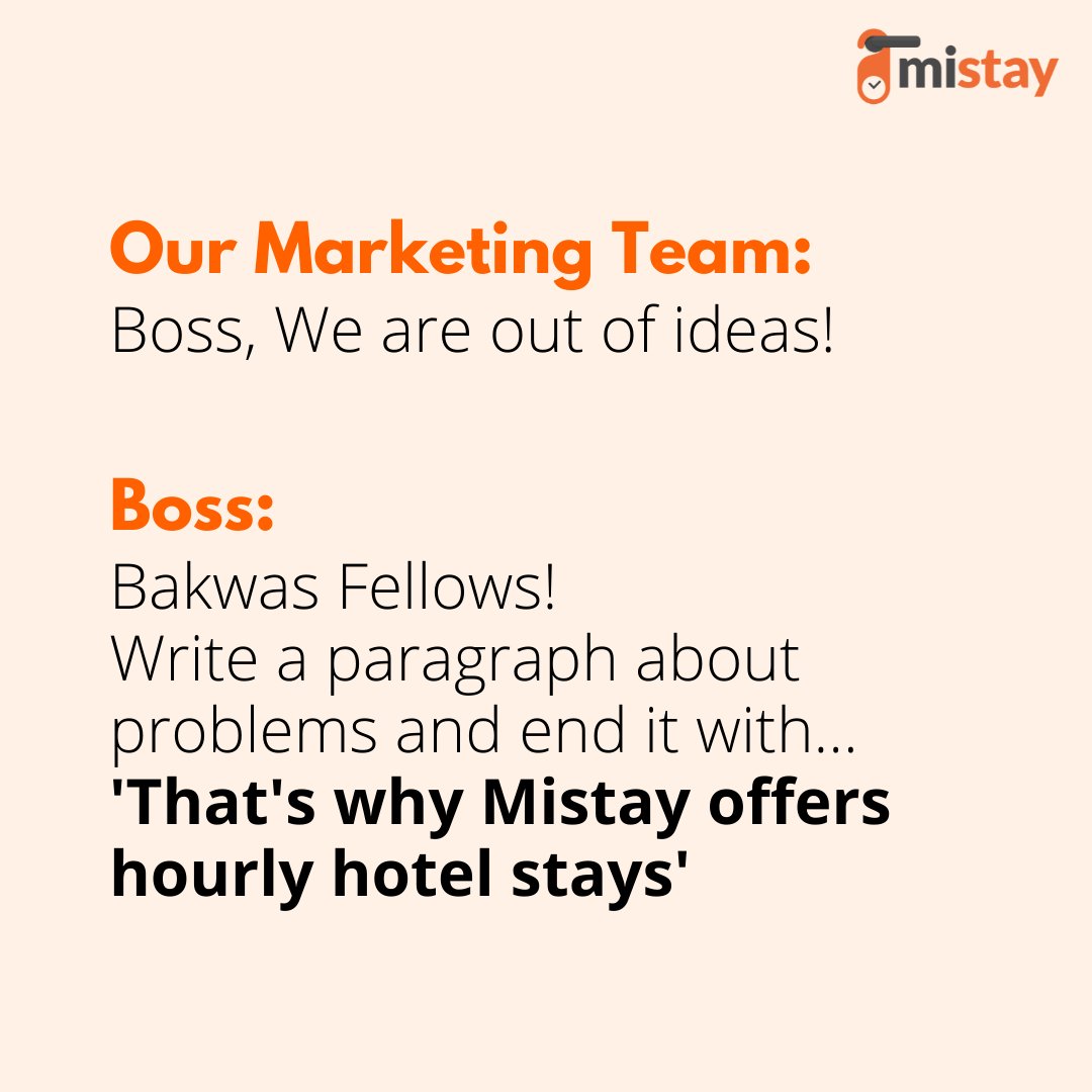 mistay_in's tweet photo. Every marketer will understand this... : P

#team #business #travel #hourlystay https://t.co/INDPEyErQF