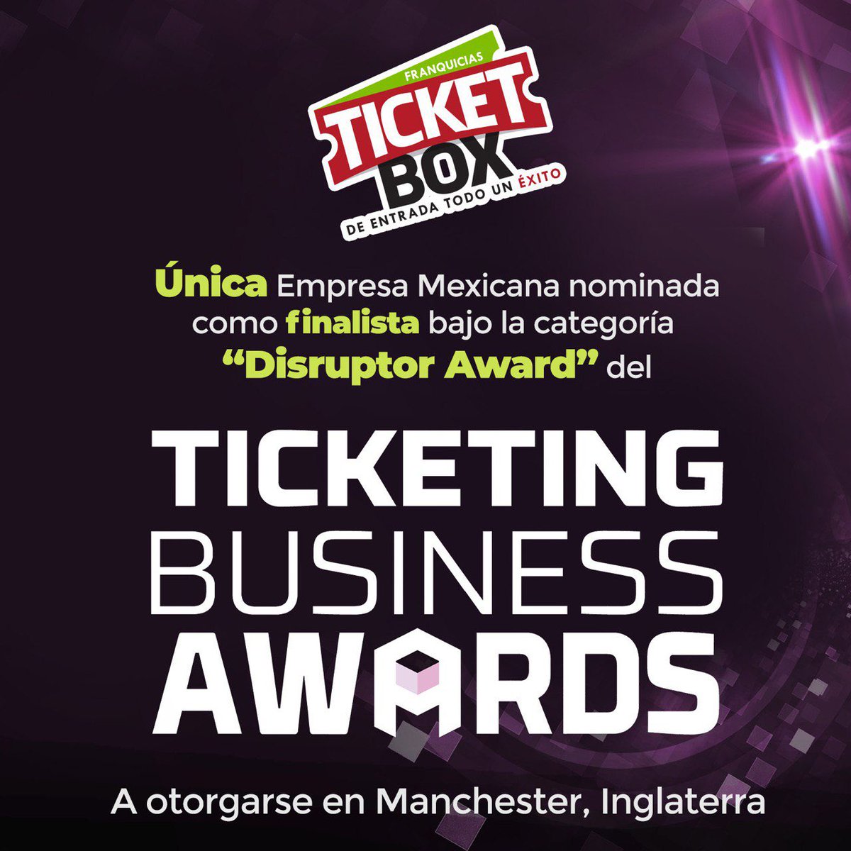 ticketboxcorp's tweet photo. #theticketingbusinessawards @TheTicketingBiz #Manchester #franquicia #Mexico https://t.co/o5wchwJiVY
