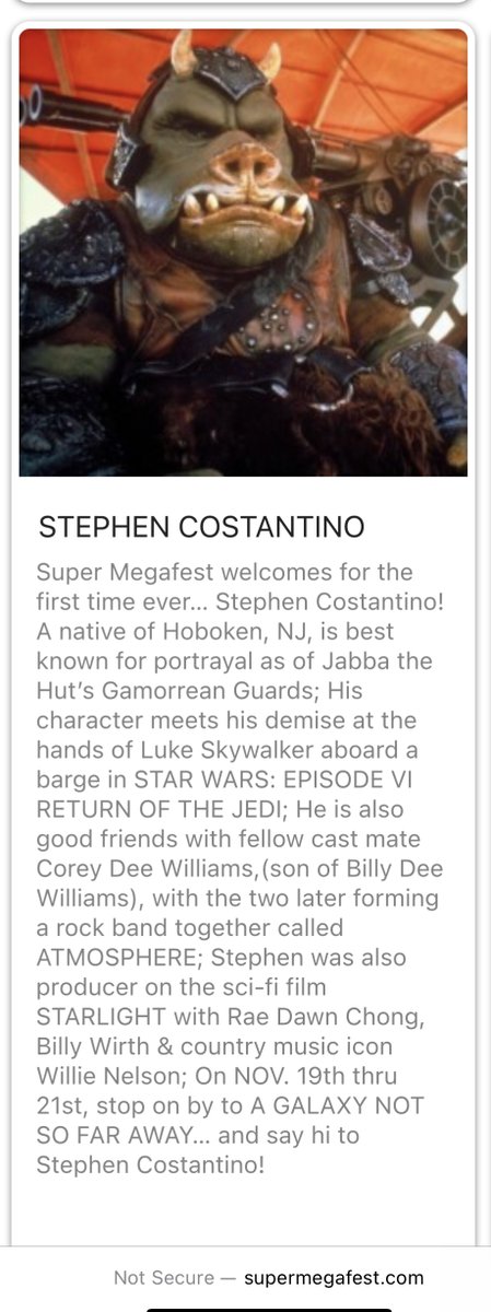 Meet Stephen Costantino (<a href="/bullwriter9/">Stephen Costantino</a>) next weekend at Super Megafest. #SuperMegafest #comiccon #starwars