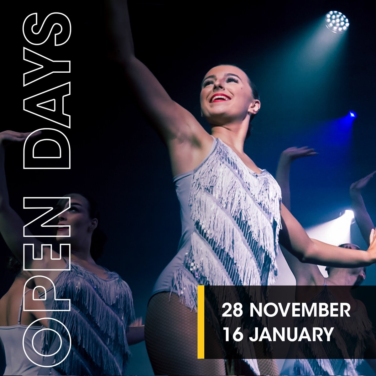 CAPACOLLEGE's tweet photo. Have YOU booked your place yet? 🎶🕺 Book your place on a CAPA College open day to find out what we have to offer and watch some INCREDIBLE live performances... spaces are limited! Don't miss out:   https://t.co/2l2rvcM85x https://t.co/gq99wM43RN