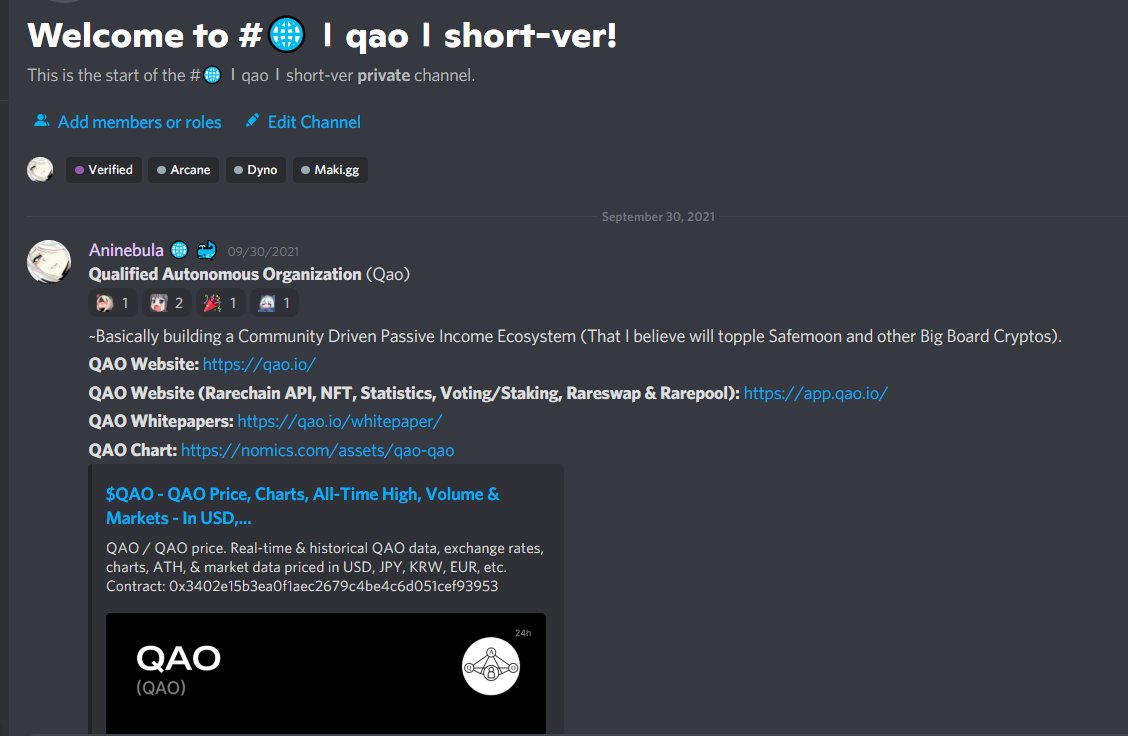 shintaaru's tweet photo. In a week I'm gonna run a 50 million $Qao Token Giveaway inside my discord
Topic's here aren't crypto specific, its a diverse community for any topics
Just getting the word out early
Link in my Bio
~ Also a location 4 QAO Updates
#qaofam #qao #crypto #altcoin #globeheadsNFT https://t.co/8Pezg0IUCe