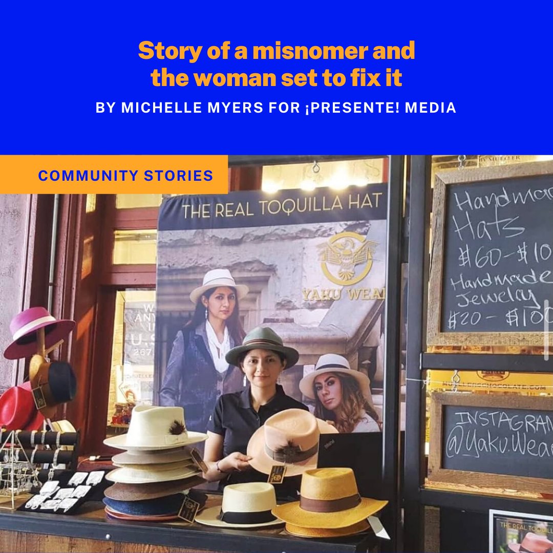 PresenteMedia's tweet photo. Did you know the Panama hat isn’t from Panama? 

Read our article to learn how did the misnomer happen? And how Ecuadorian immigrant Silvia Roldán has made it her mission to educate people about the misconception.

Check it out: https://t.co/FE5a8AM2HV https://t.co/94S8lAVsLJ