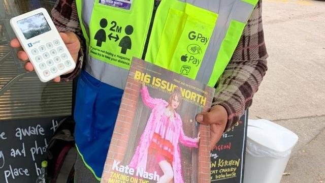 bigissuenorth's tweet photo. #BigIssueNorth vendors are working, not begging. ⁠
⁠
75% of our vendors have never begged, and 79% of those who have say that selling the magazine has reduced their begging. Our vendors wish to be seen as salespeople, not beggars: https://t.co/Hl7mGHvhHb

#workingnotbegging https://t.co/ygNhxuOtdz