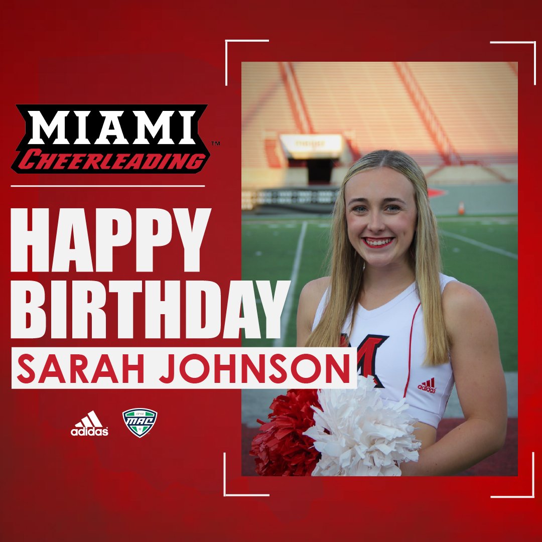 Our second #HappyBirthday shout out goes to first year and freshman, Sarah! We hope you have an awesome day! #miamiucheer #loveandhonor