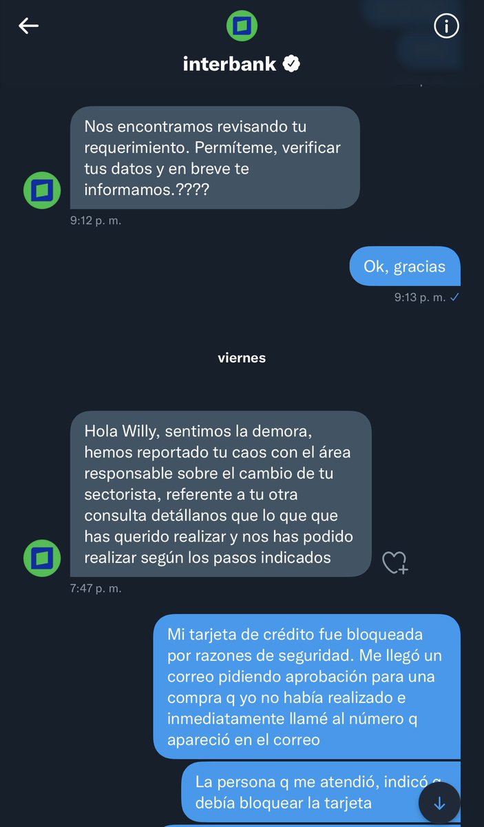 WillyJContreras's tweet photo. @interbank y sigo esperando???? Empecé días atrás, luego el jueves y dijeron q están revisando se comunicaron viernes y siguen evaluando, estamos domingo señores!!! @IndecopiOficial https://t.co/tLbPWMTWnB